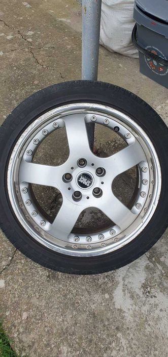 Set Roti complete jante Aluminiu VAG 5x112 + anvelope vara 225/45/R17