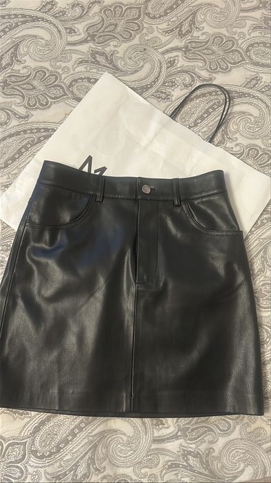 Мини Юбка mango эко кожа