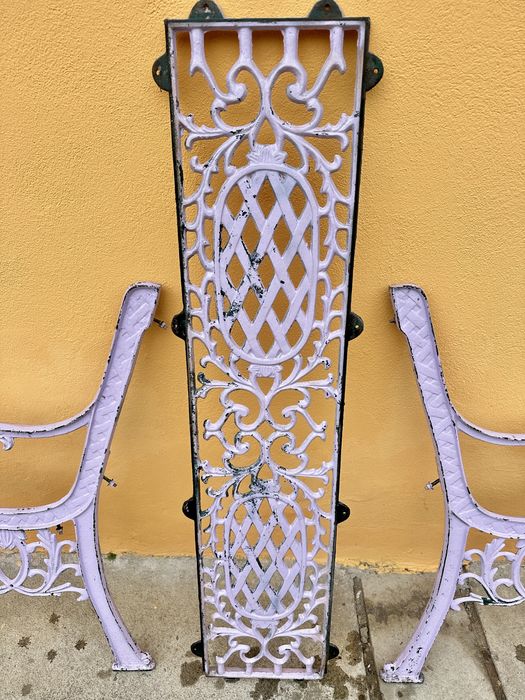 2 banci din fonta complete