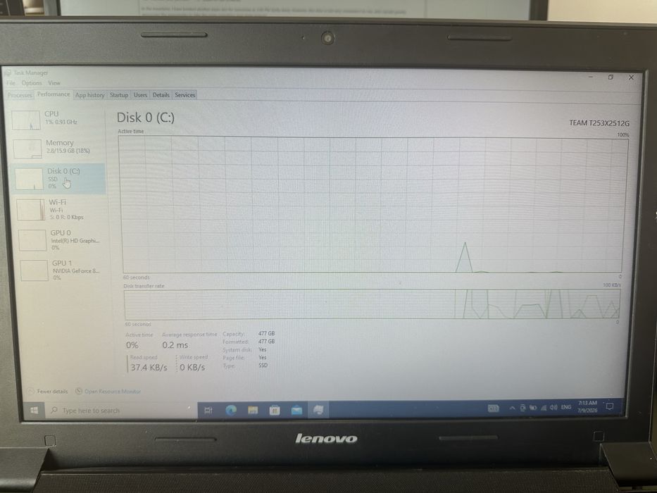 Лаптоп Lenovo B5400 | Intel Core i5 | 16 GB RAM | 480 GB SSD | NVIDIA видеокарта