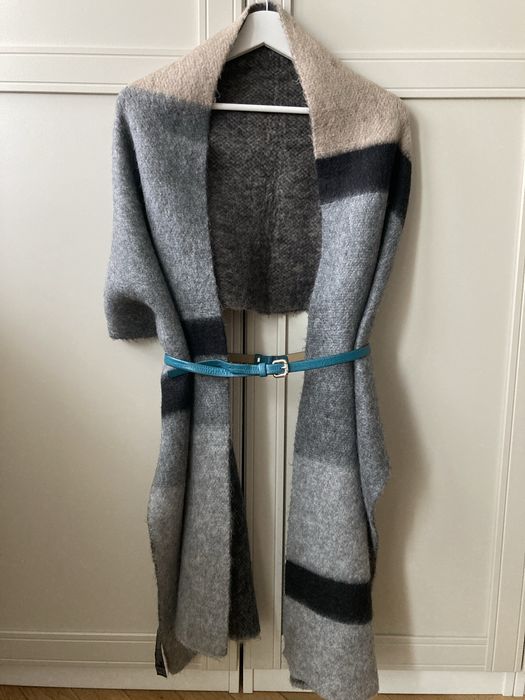 Eșarfa Zara groasa, 2 fețe, culori neutre