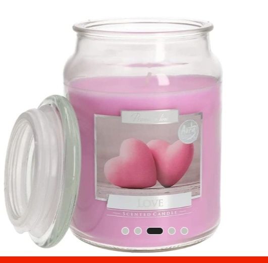 Ароматна свещ Kotarbau , височина 14 см,975 гр, розова.