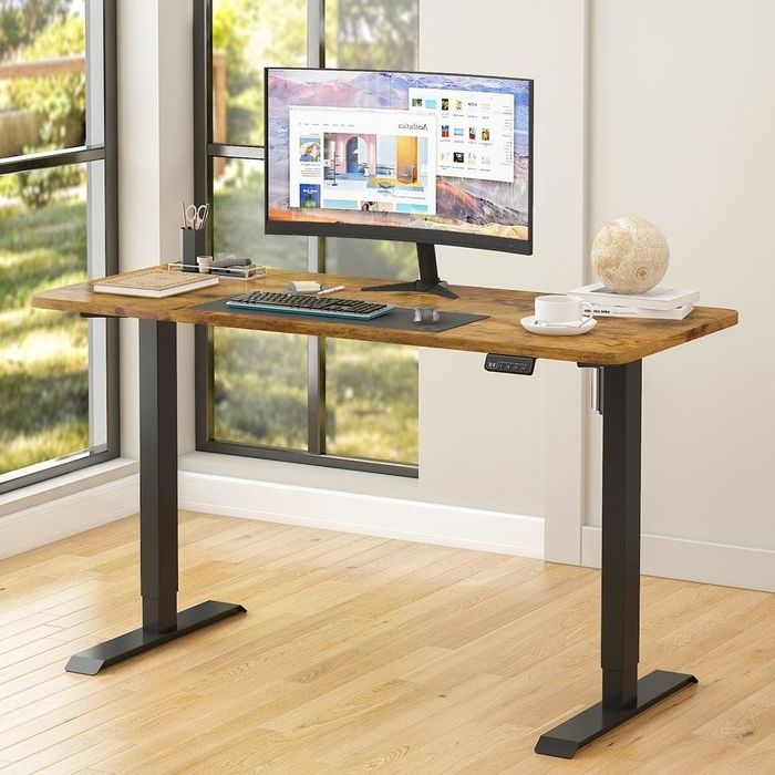 Промо Цена!Електрическо бюро с повдигащ се механизъм в индустриален ст