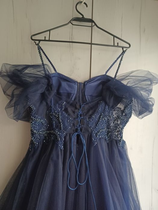 Абитуриентска  рокля тъмносиня