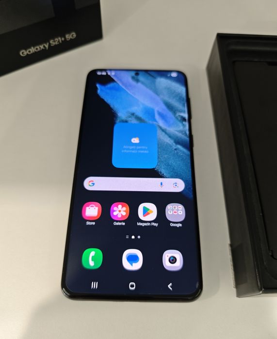 Samsung Galaxy S21+ 5G, 256GB, Phantom Black, Stare Excelentă (Pachet Complet)