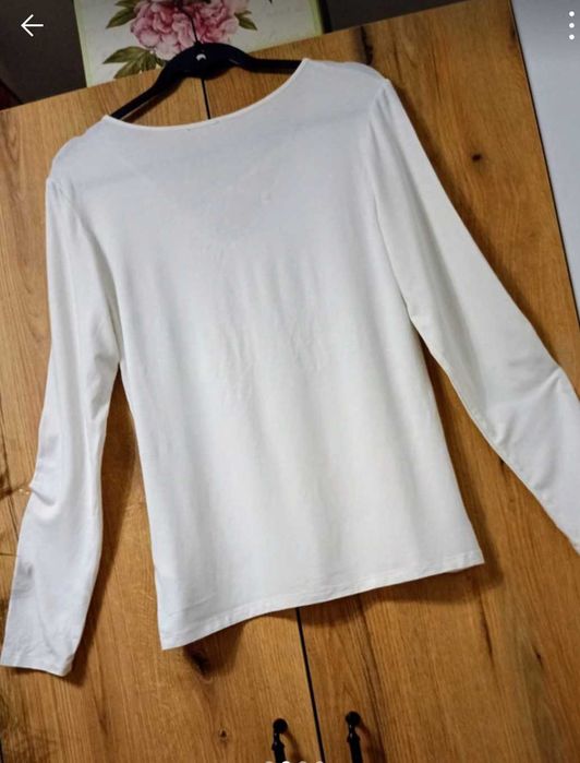 Bluză alba cu broderie superbă - Amisu - reduceri la seturi
