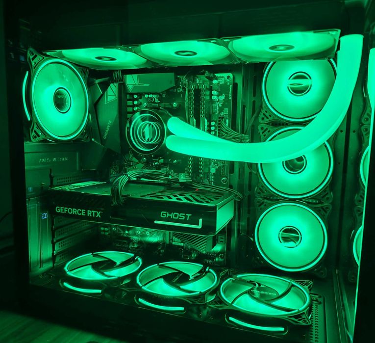 NOU-PC Sistem GAMING,AMD Ryzen 7 5700x,32 gb DDR4,RTX5060,ssd 1TB m.2