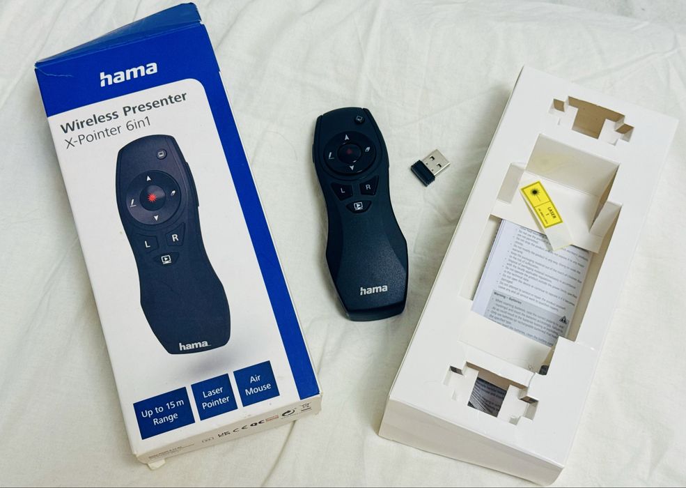 Pointer Presenter Wireless HAMA X-Pointer 6in1, negru
