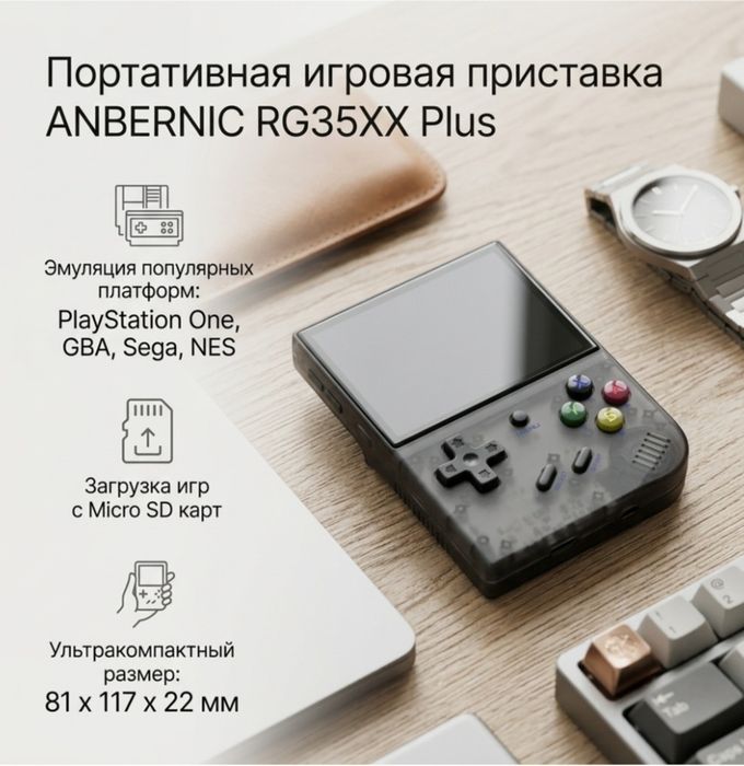 Игровая приставка Anbernic RG35XX Plus (64GB+64GB) + Игры
