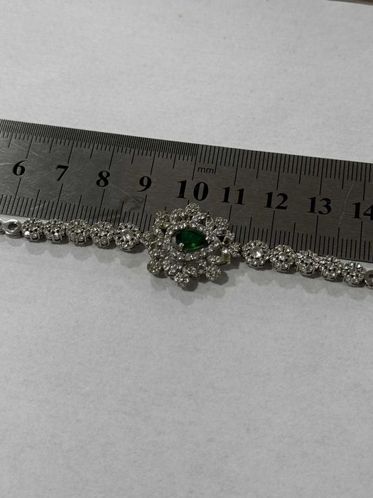 Златна Дамска гривна цирконий 8,2 гр 14к