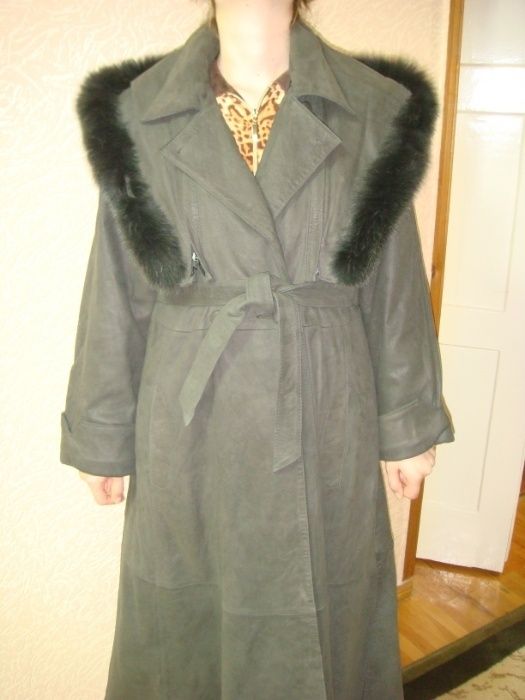 Плащ кожаный женский (Сделано в Корее)