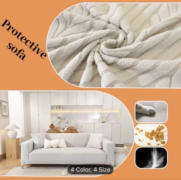 Husa elastica pentru canapea + elemente de fixare