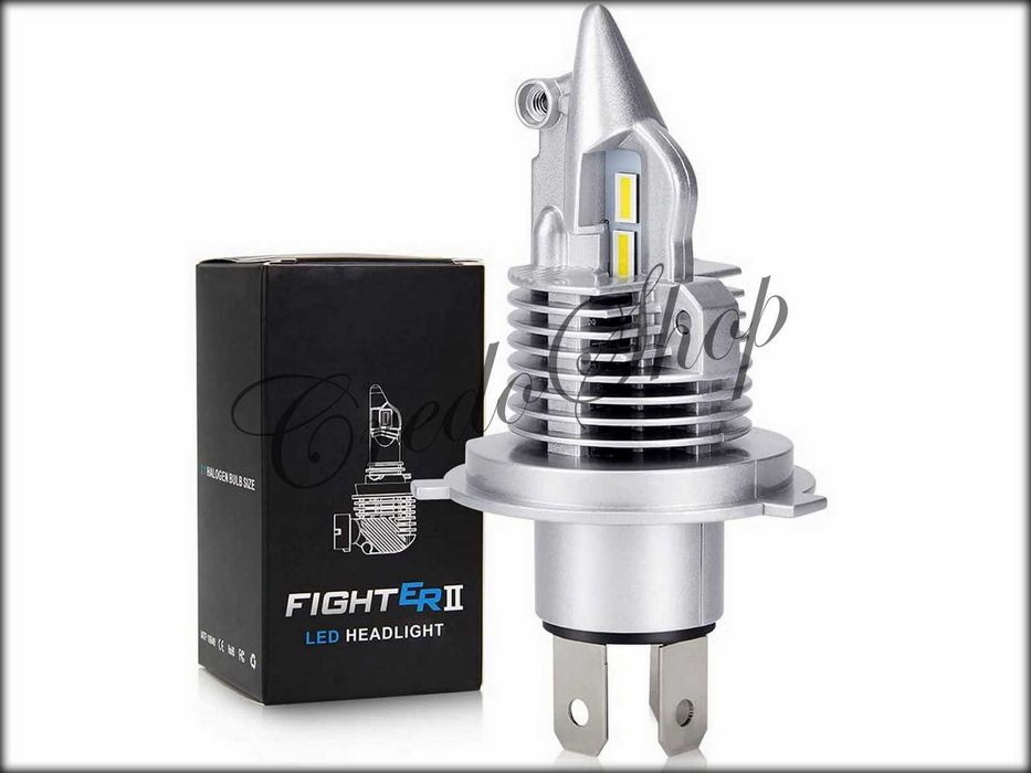 Ново!CAG LED крушки H4 Fighter II 20W 4800Lm Aluminium 12-24V