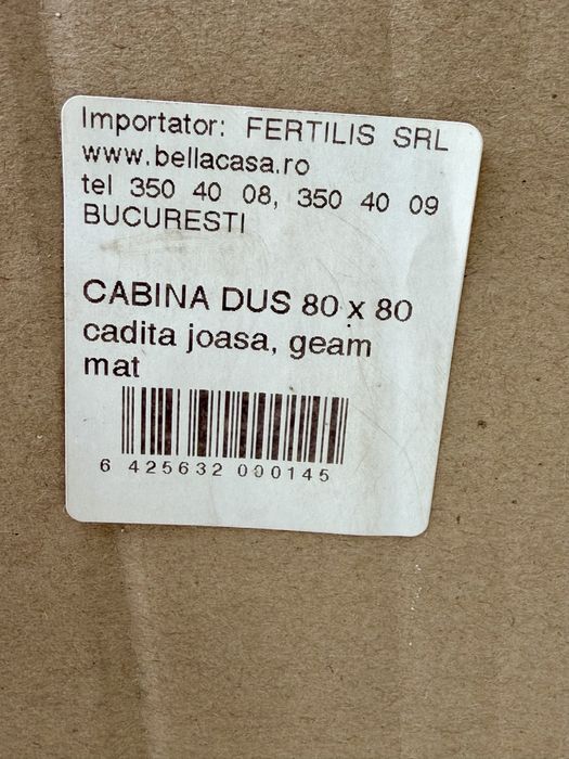 Cadita dus acril 80x80x15 rotunjit si infoliat