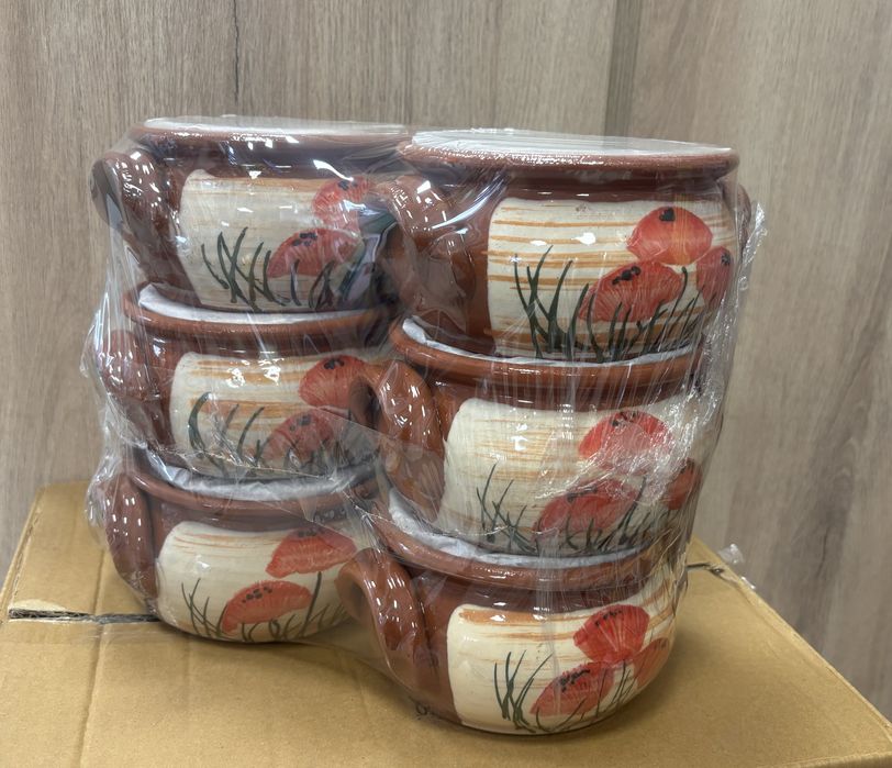 Гювечета с гювеч 4 л глинени  - троянска керамика