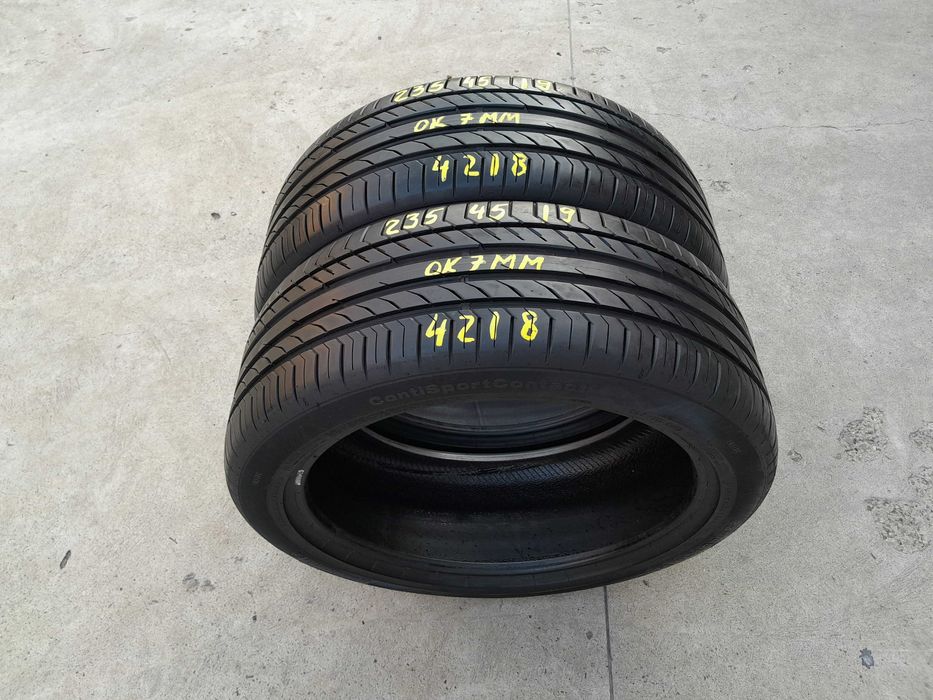 Doua anvelope vara 235 45 19 continental sportcontact 5 profil 7 mm