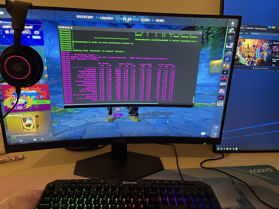 Monitor 280hz AOC Curbat