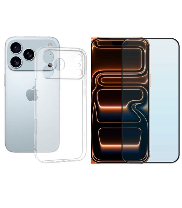 Husa Slim Case + Folie Sticla 11D/6D/Privacy Iphone 17/AIR/PRO/MAX