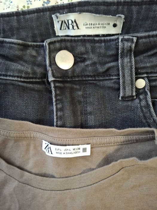 Дънки и тениски дамски zara и други