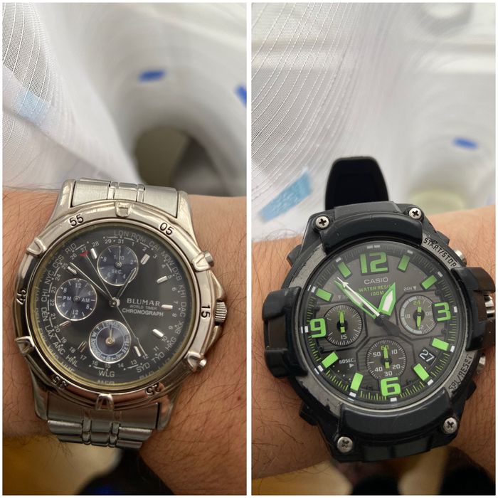Ceas  Casio MCW-100H  chrono si Blumar TTT998P world time chronograph
