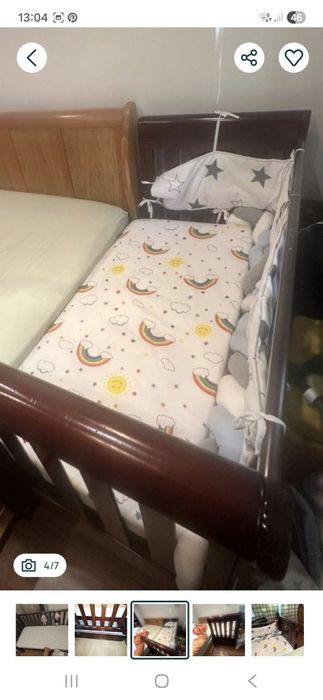 Pătuț bebe cu saltea