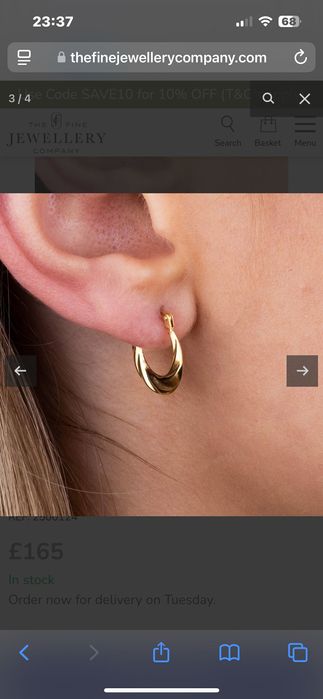 Cercei rotunzi aur 18k