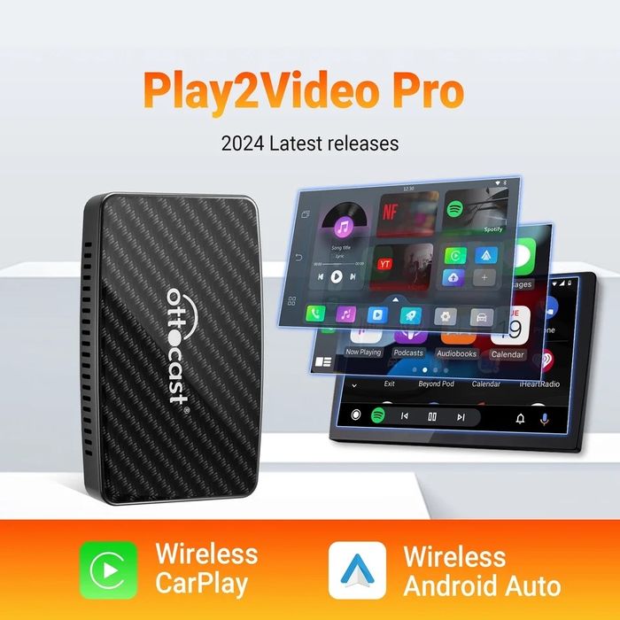 Adaptor wireless, Ottocast Play2Video, CarPlay si Android auto