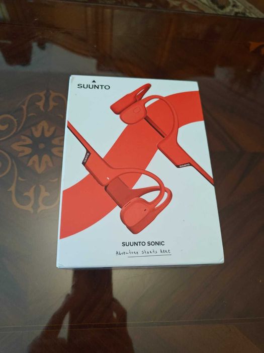 Casti wireless open ear cu conductie osoasa Suunto Sonic Coral Red