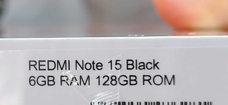 XIAOMI REDMI NOTE 15 Black  Неразопакован