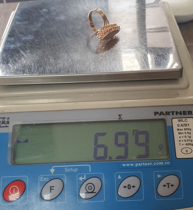 Inel din aur roz 14K (583) – model lucrat manual, mărimea 58