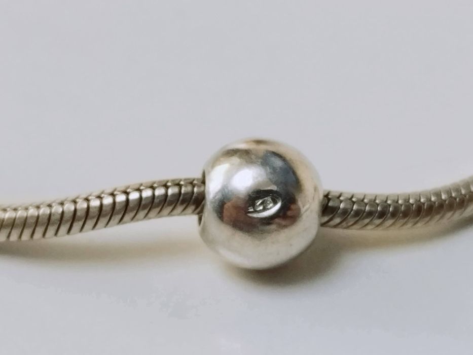 Bratara veche din argint de 925 si charms, SPINNING, HHN, copii