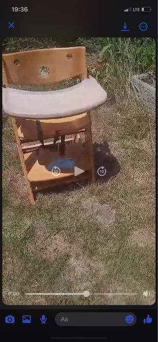 Детско столче за хранене - дърво