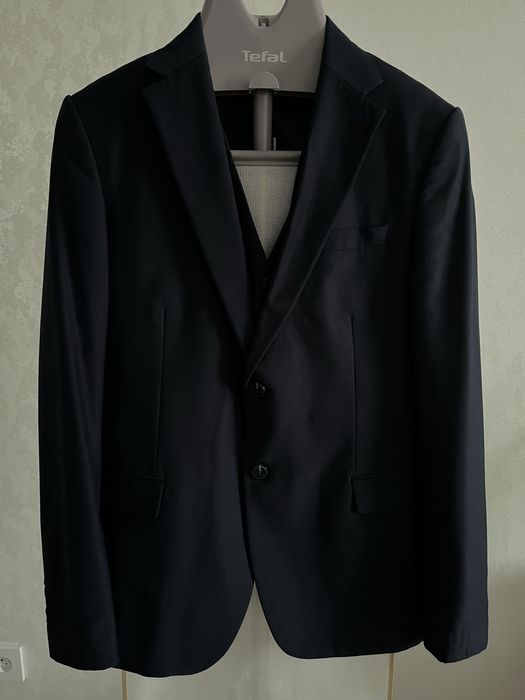 Темно-синий Костюм тройка