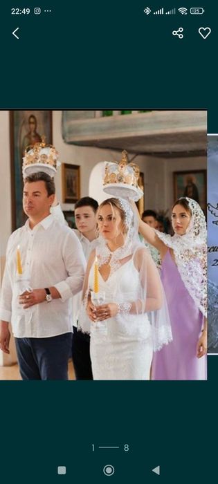 Венчальный набор крестильная одежда полотенце