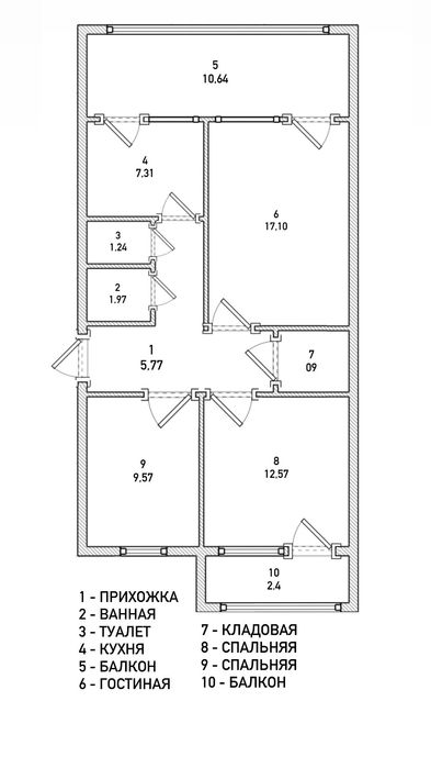 Продается 3-х комнатная квартира
