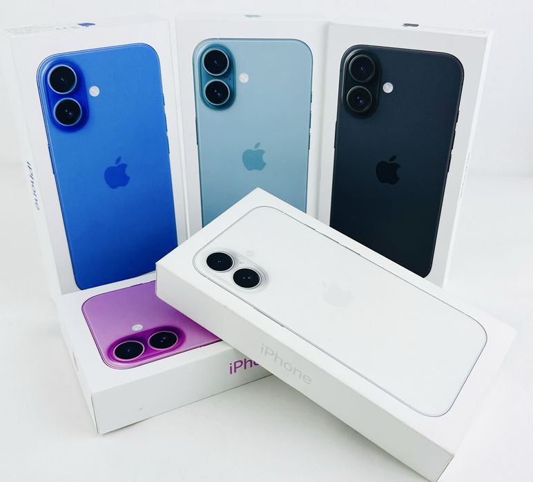 НАЛИЧЕН! Apple iPhone 16 128GB Pink / Black / Ultramarine / White
