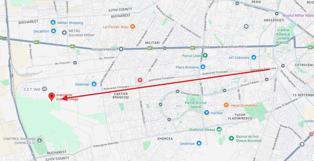 Garsonieră 32 mp de închiriat – Avangarde Grande Village Bd. Timișoara