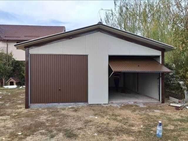 Garaje auto din structura metalica si panou sandwich termoizolant, dim
