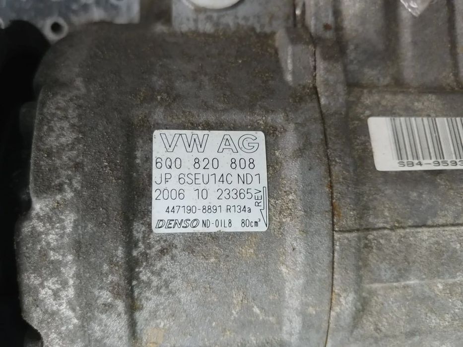 Compresor clima ac vw polo 9n skoda roomster fabia 2 seat ibiza 5 6q0820808 447190-8891