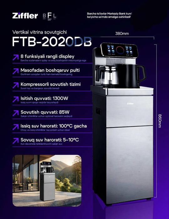 Ziffler Kuller Tea bar collection FTB-2020PW