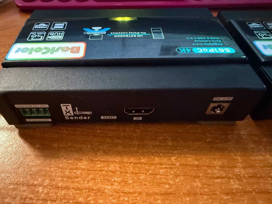 Basicolor HDMI KVM суич USB Extender 4K 60Hz KVM удължител Cat5e/Cat6