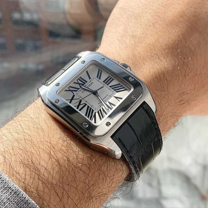 cartier santos 100xl кожа