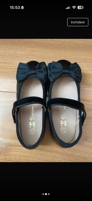 Pantofi superbi pentru fetita, marime 25, negri