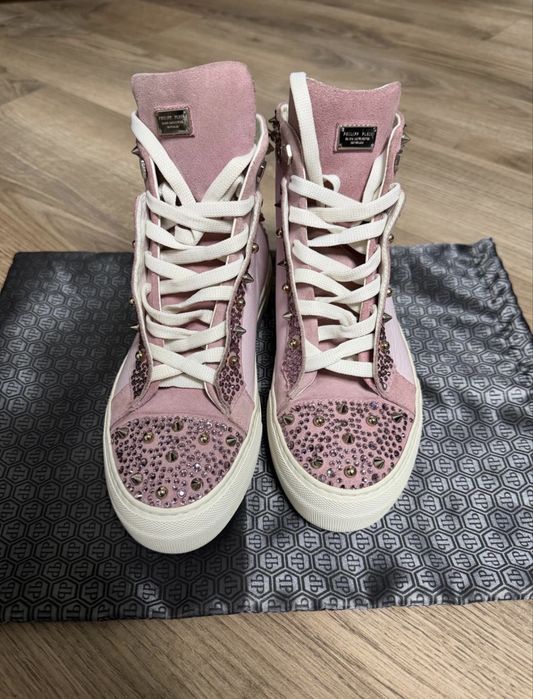 Philipp Plein Crystal High-Top Sneakers