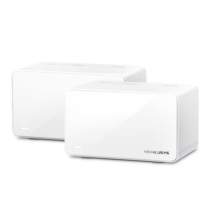 Sistem wireless Wi-Fi Mesh MERCUSYS Halo H90X AX6000, Wi-Fi 6, Dual-Band 1148 + 4804 Mbps, 2 buc, alb