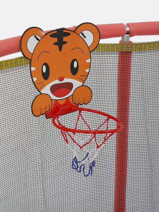 Батут детский каркасный с защитной сеткой с гамаком турник batut batud