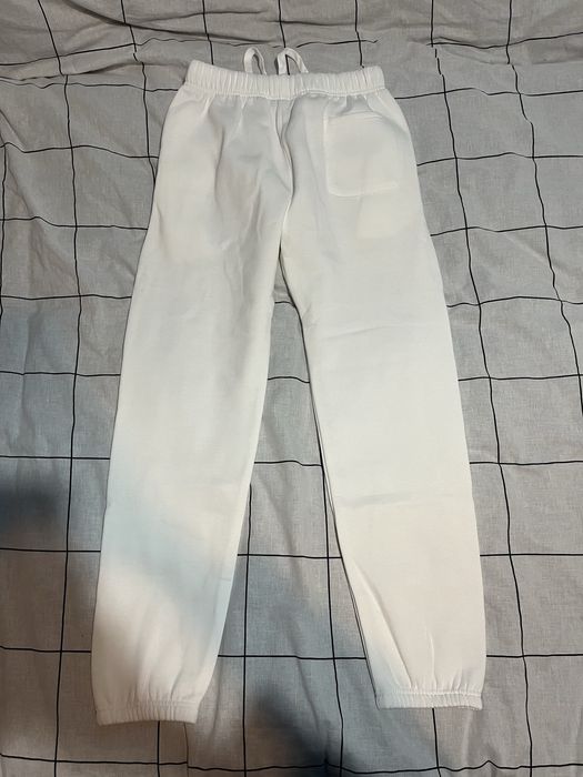 Pantaloni de trening essentials albi