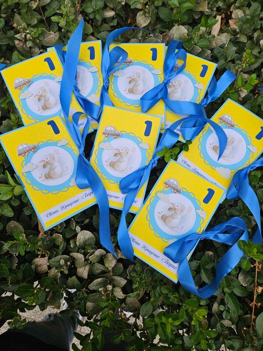 Ръчно изработени покани за погача, кръщене, рожден ден