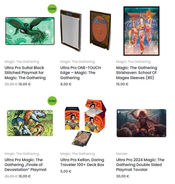 Flesh and Blood, Magic: The Gathering, Pokemon, Star Wars: Unlimited, Weiss Schwarz