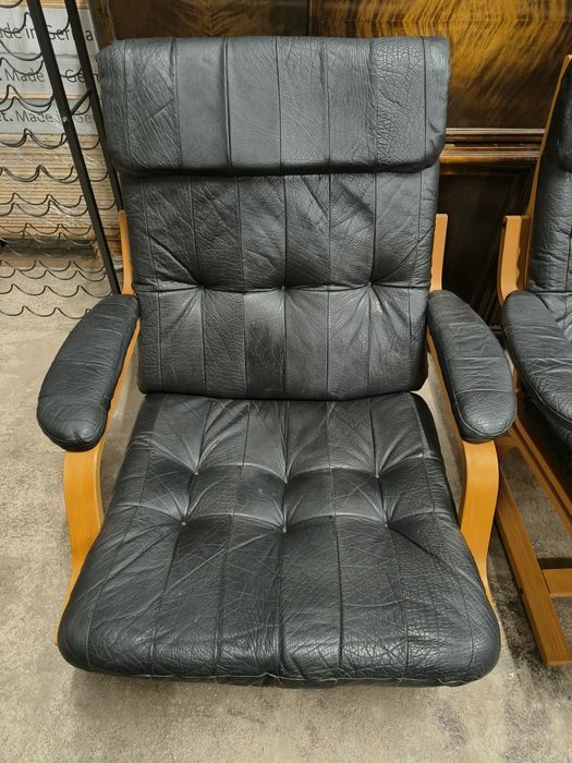 Кресло от естествена кожа внос от Дания